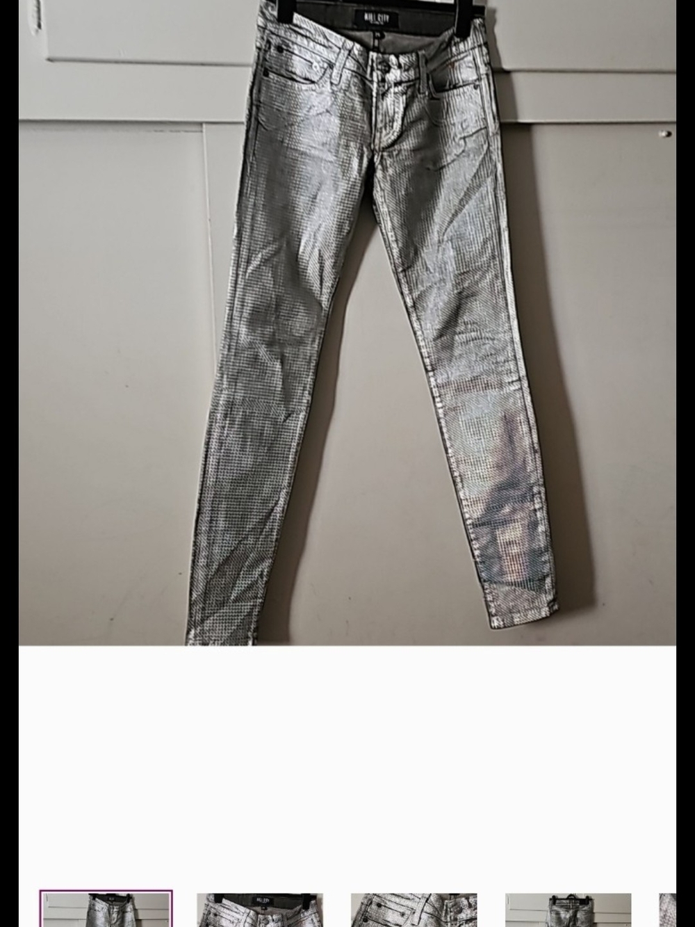 AllSaints Women’s Silver Skinny Jeans